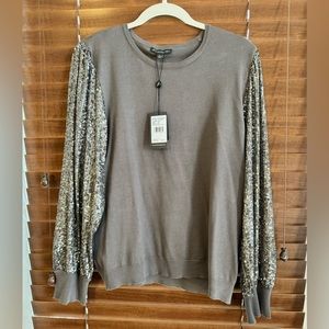 NWT Adrianna Papell Sequin Sweater- xl